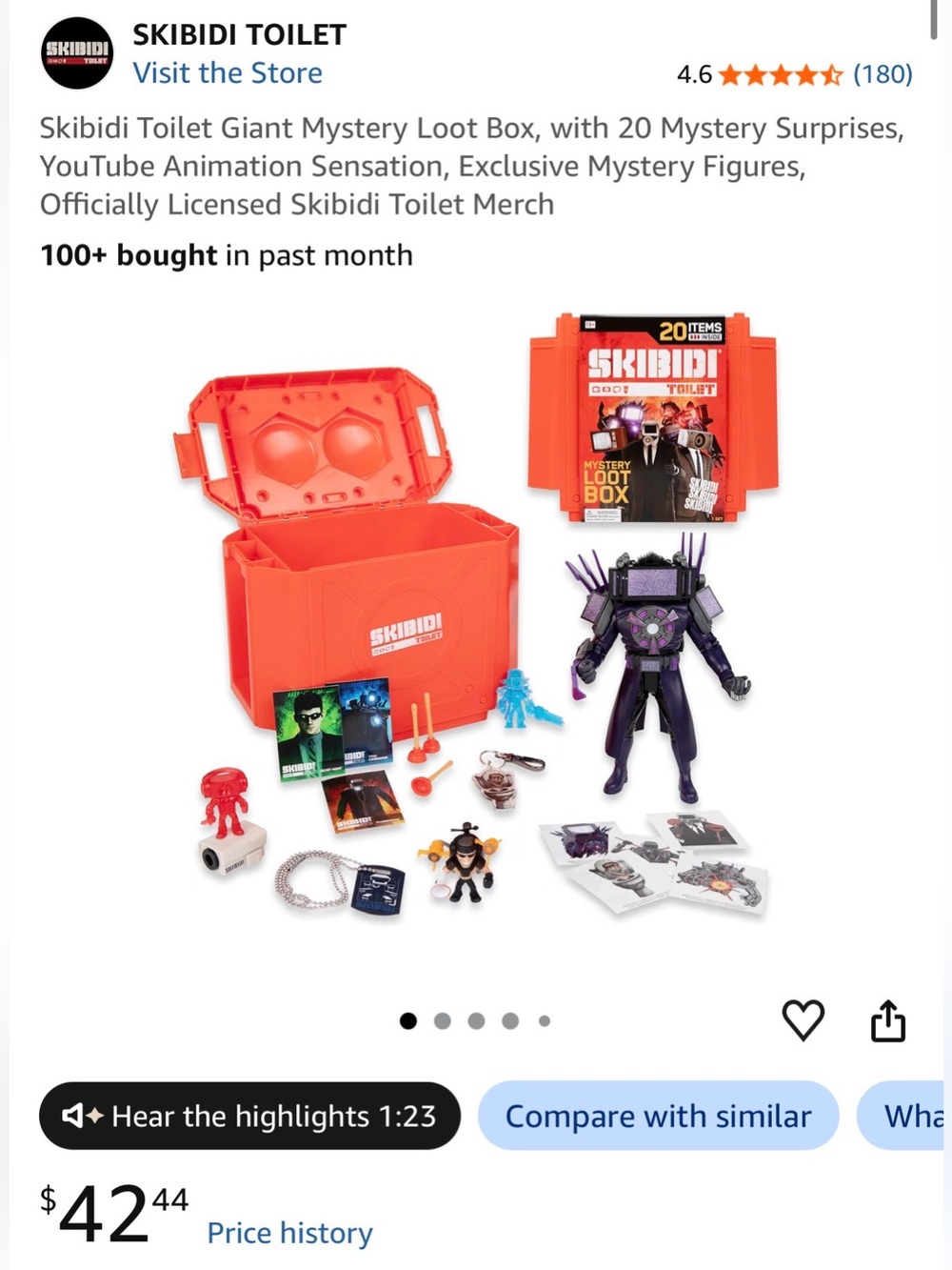 Mystery Loot Box Action Set - Bright Orange